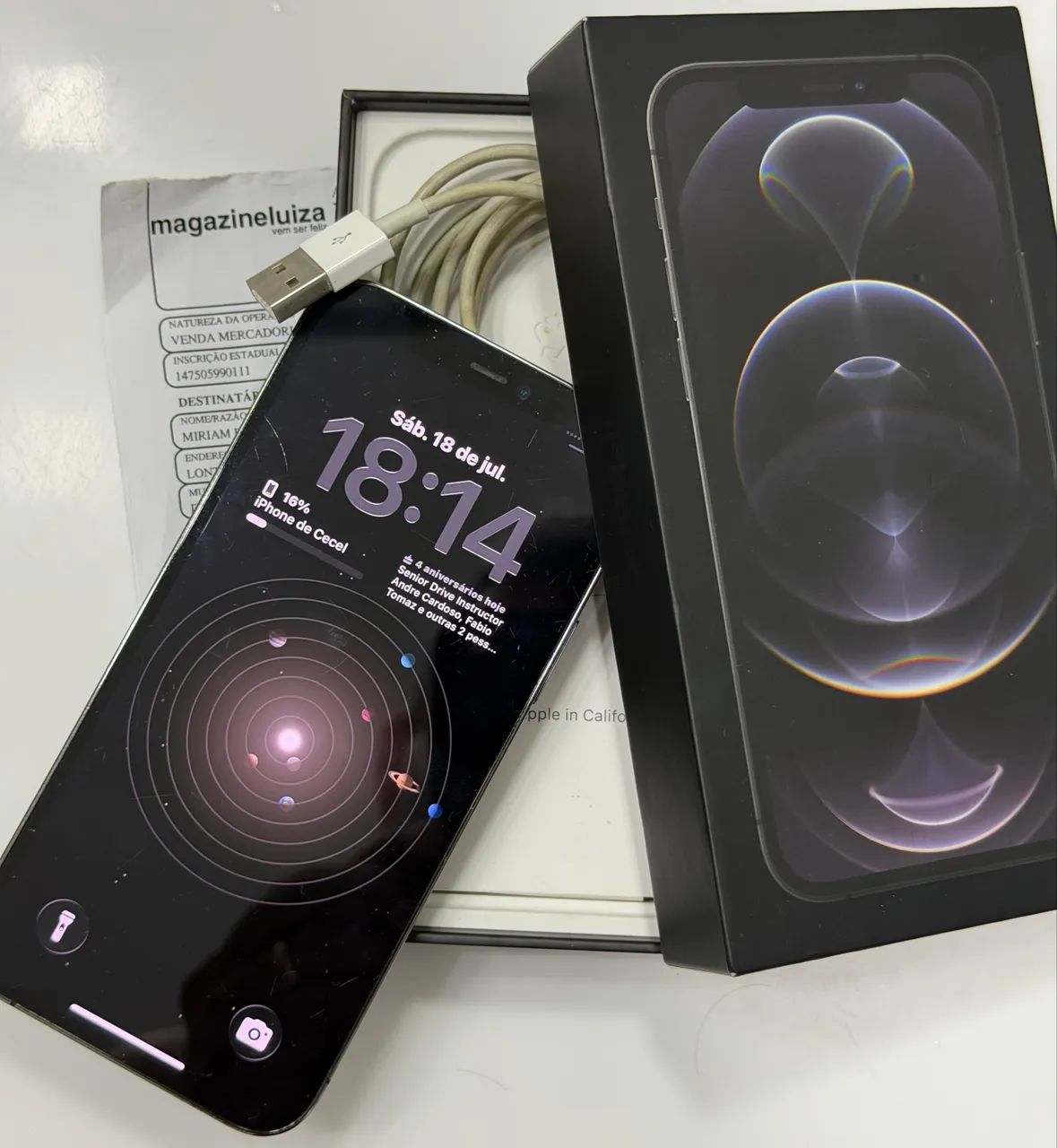 IPhone 12 Pro 256GB com nota fiscal 