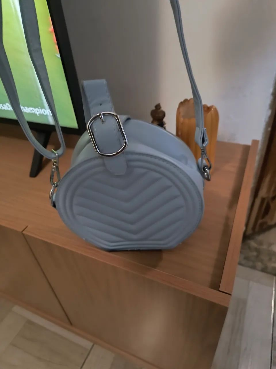 Bolsa transversal azul clara - Foto 4
