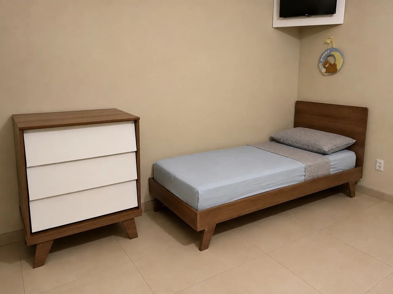 Berço Prince Vira Cama + Cômoda + Colchão Ortobom - Foto 3
