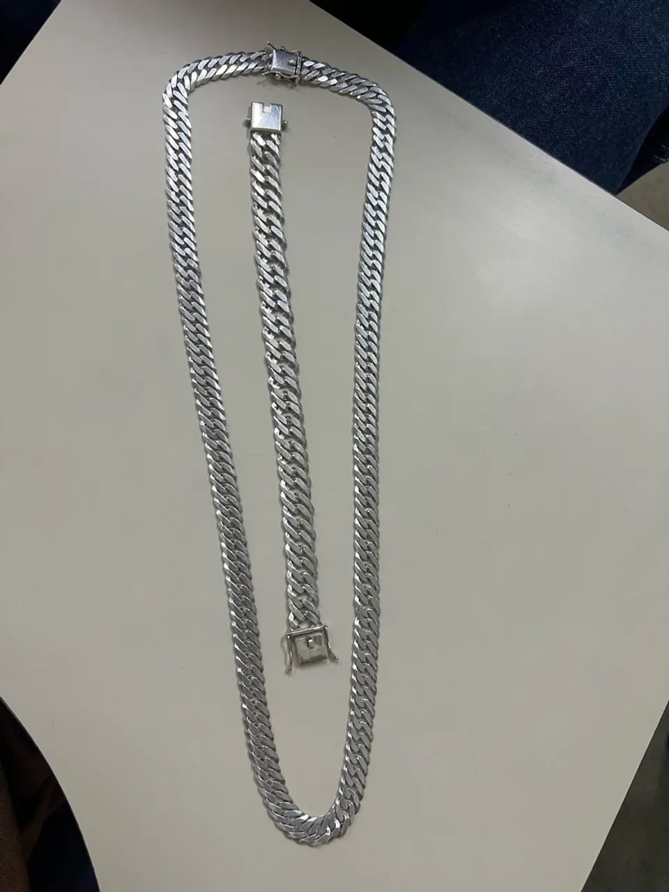 Cordão e pulseira de prata  - Foto 4