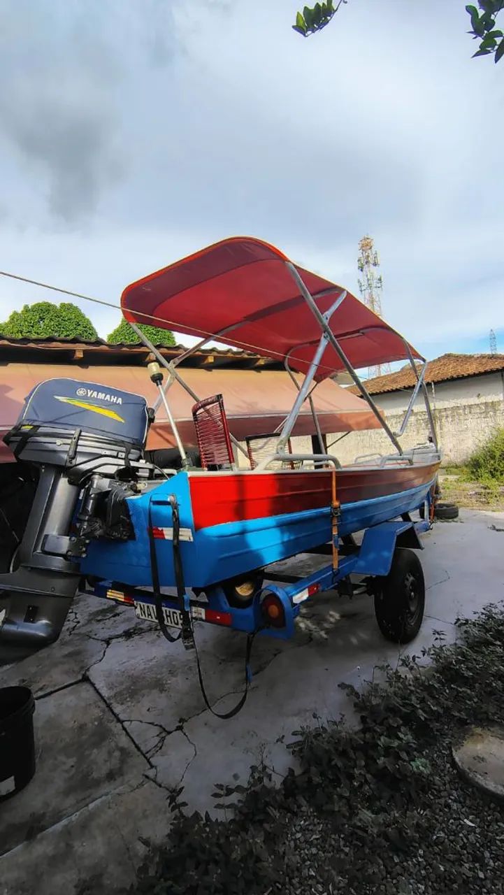 Barco com motor e carrocinha  - Foto 2
