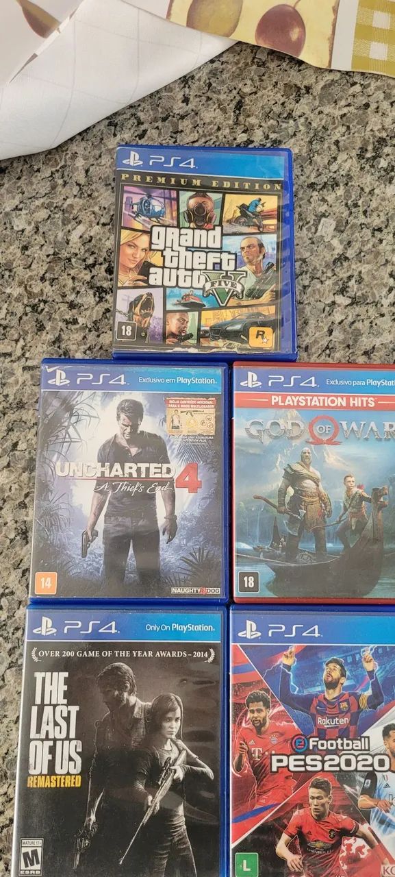 5 jogos do PS4  