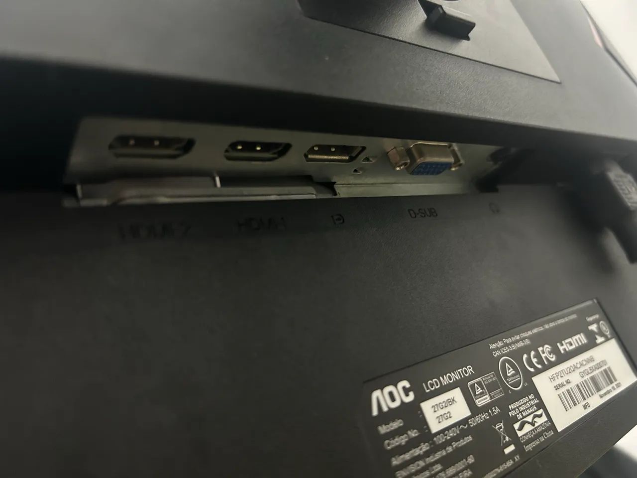 Monitor Gamer AOC Hero 27 polegadas Full HD 144Hz - Praticamente Novo - Foto 3