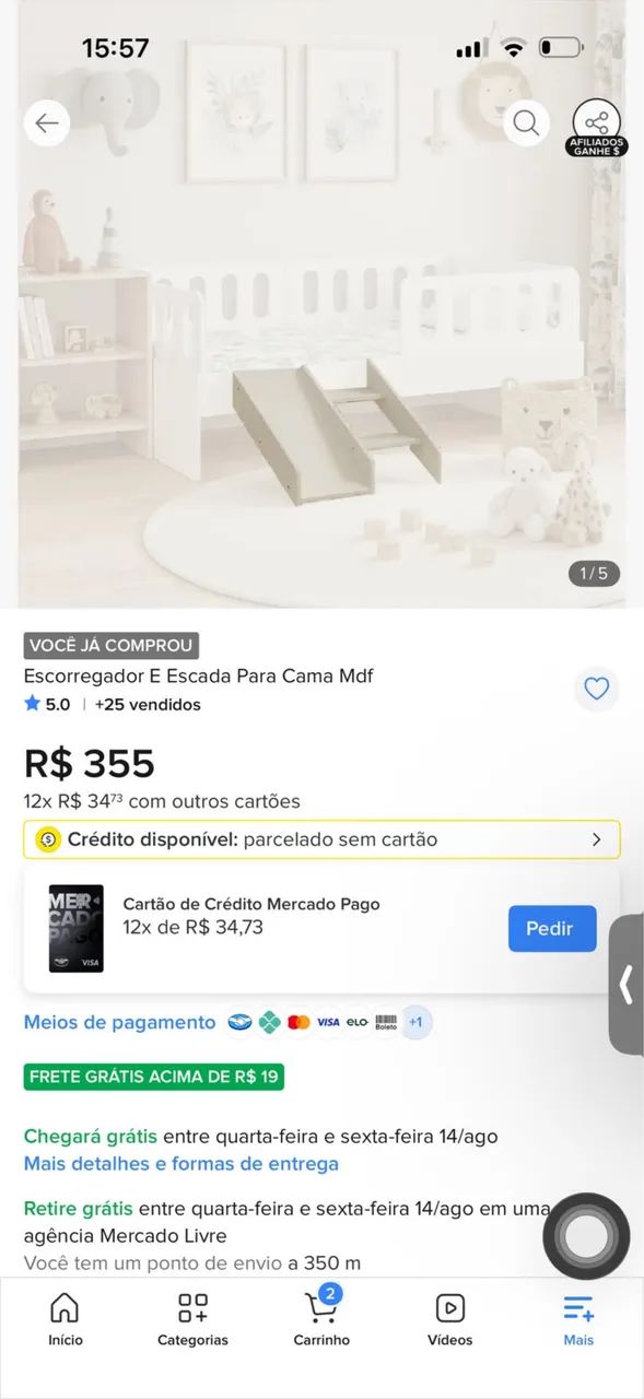 Escorregador/Escada para cama - Foto 3