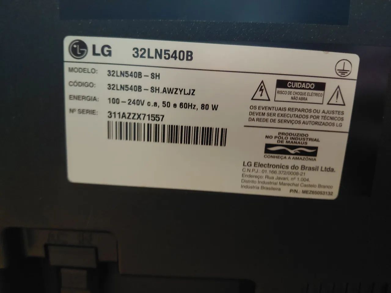 Vendo TV com defeito 32 polg LG - Foto 4