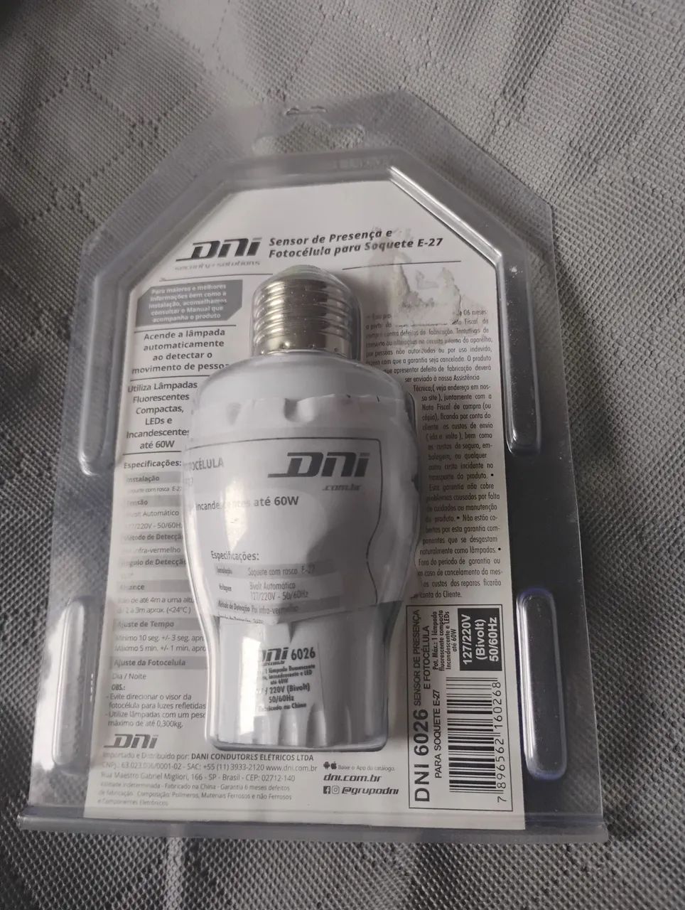 DNI Sensor de presença e fotocélula para soquete E-27 - Foto 2