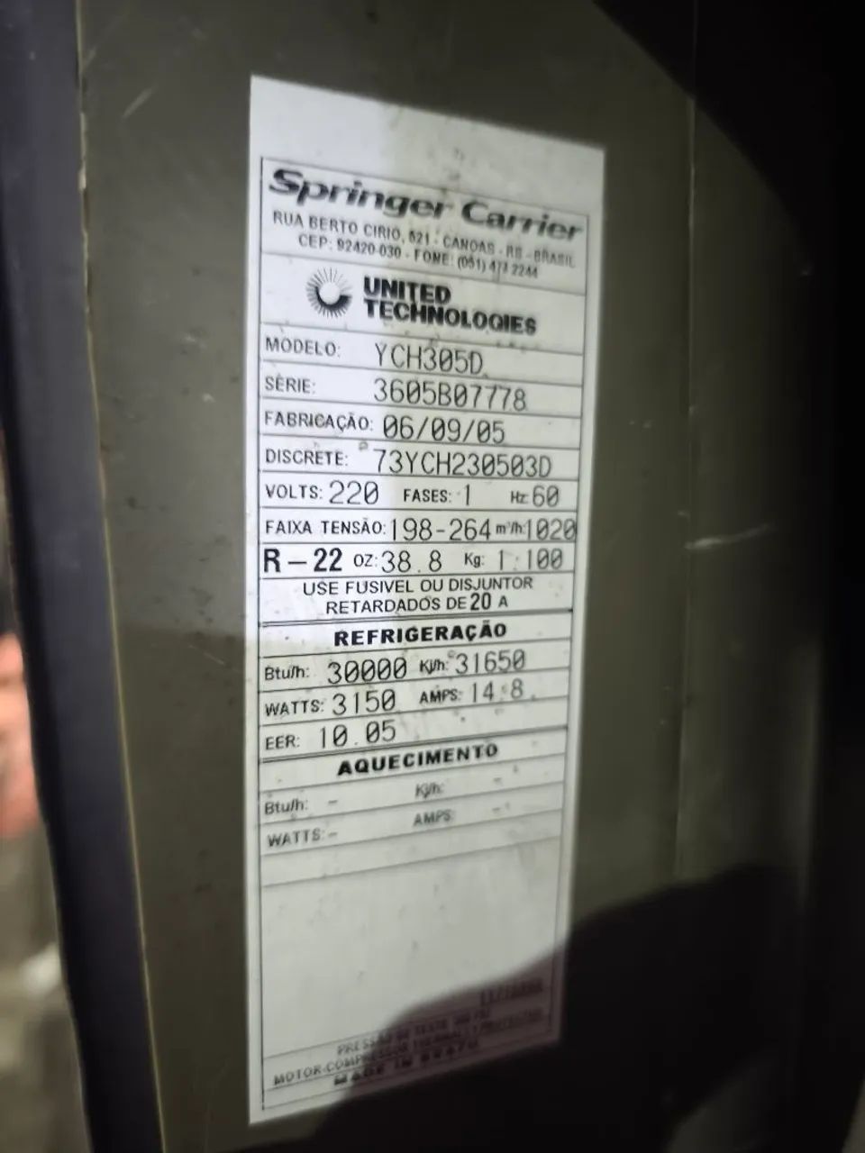 Ar condicionado Springer 30000BTUs 220V - Foto 3