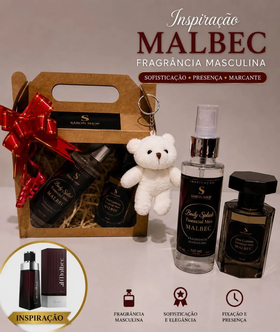 Kit Perfume + Body Splash Inspirado em Malbec 