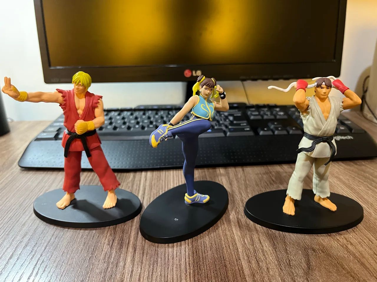 Action figures Ryu, Chun-Li e Ken (Planeta Deagostini 2021)