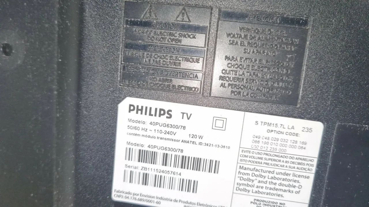 Smart tv Phillips 40' com defeito - Foto 3