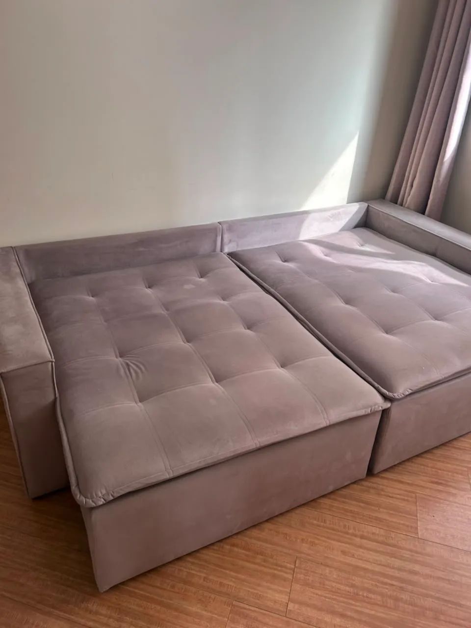 Sofá cama 3 lugares em veludo  - Foto 3