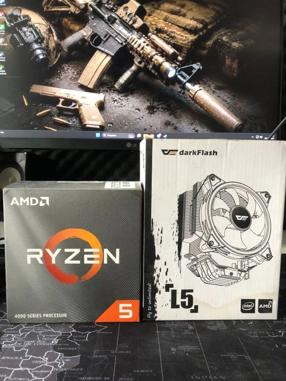 Kit AMD Ryzen 5 4500 + Air Cooler DarkFlash + Vendo kit em excelente e - Foto 2