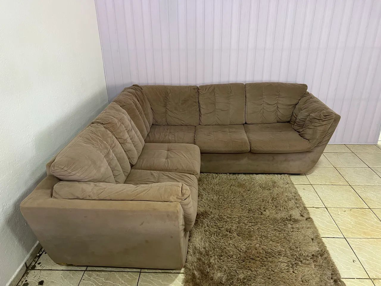 Vendo Sofá de canto grande confortável usado em bom estado Entrego * - Foto 5