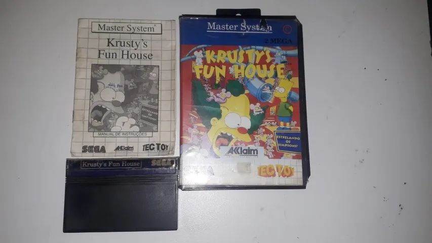 Krusty S Fun House Original com caixa e manual Master System