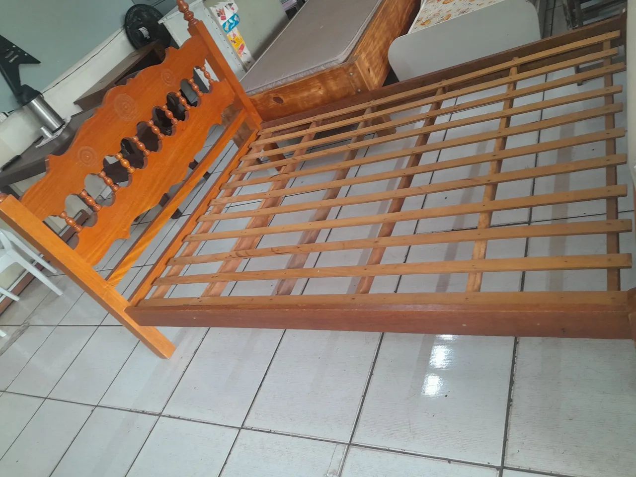 CAMA CASAL MADEIRA MACIÇA 
