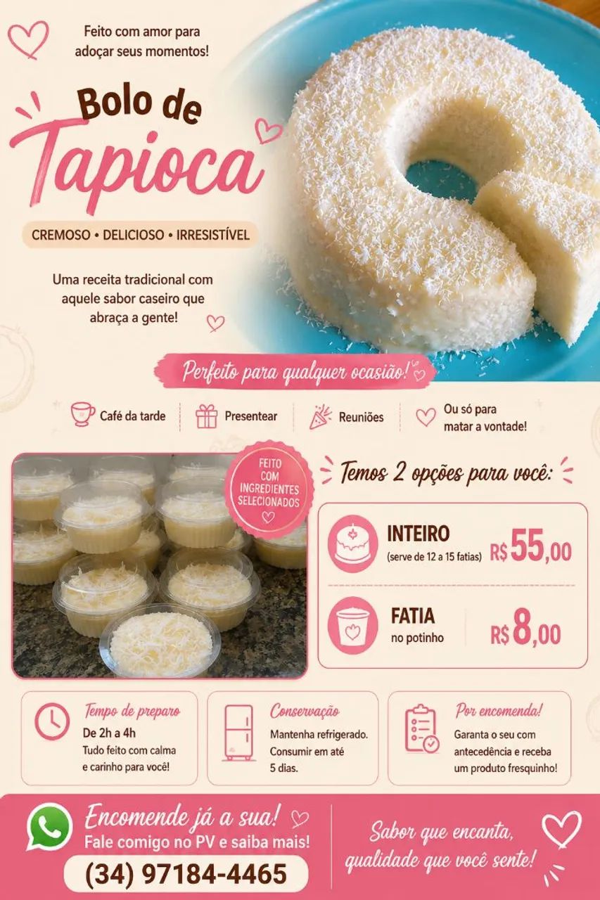 Bolo de tapioca 