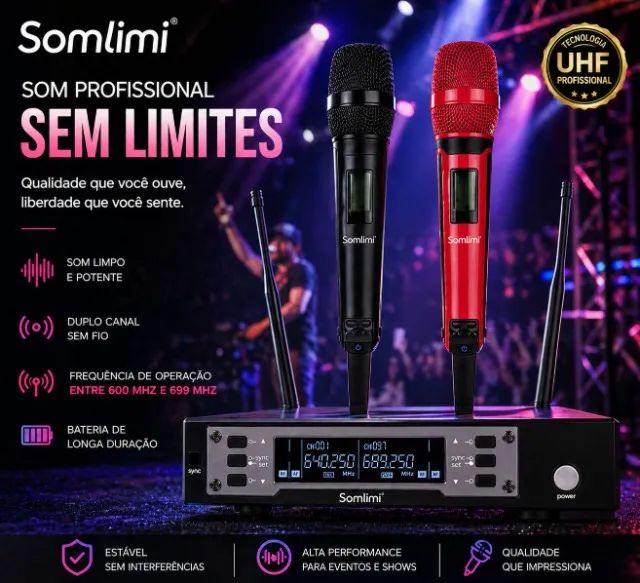 SOMLIMI EW135G4 Professional Wireless Dynamic Microphone441993001079951361