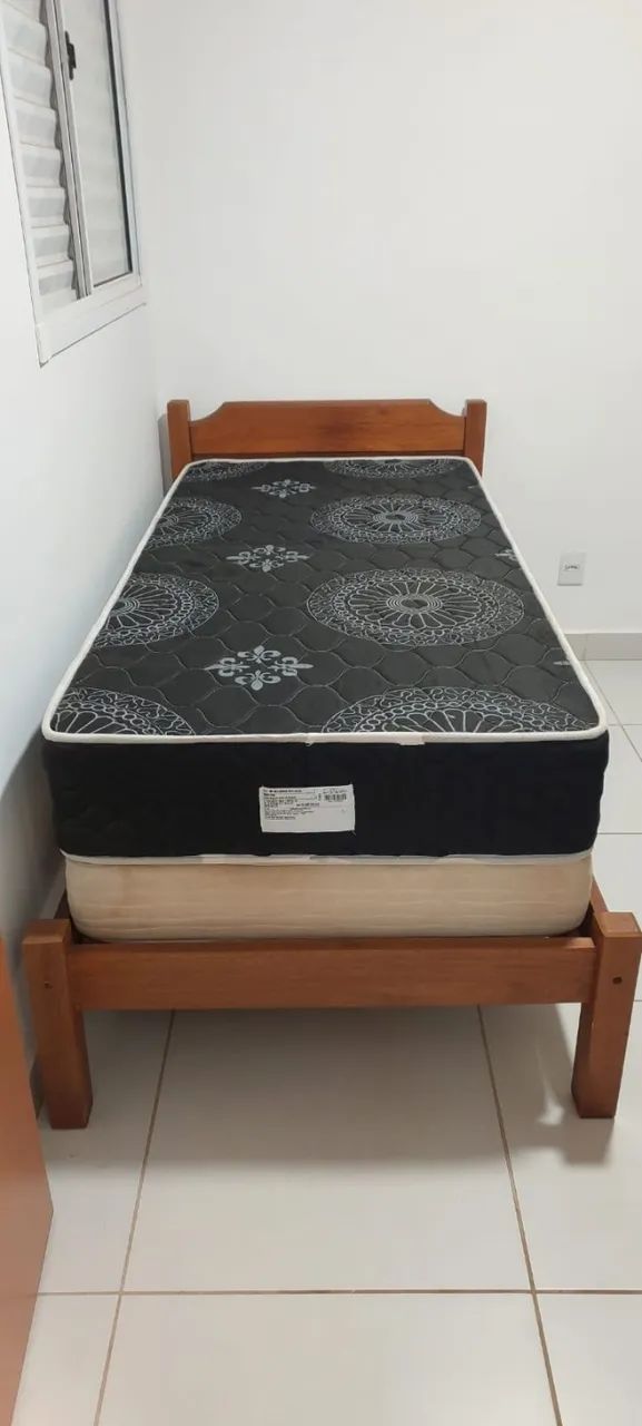 Cama solteiro em madeira - Foto 3
