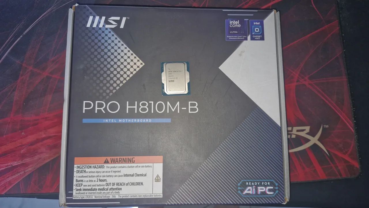 Placa mãe H810M-B + Core Ultra 7 265k - Foto 4