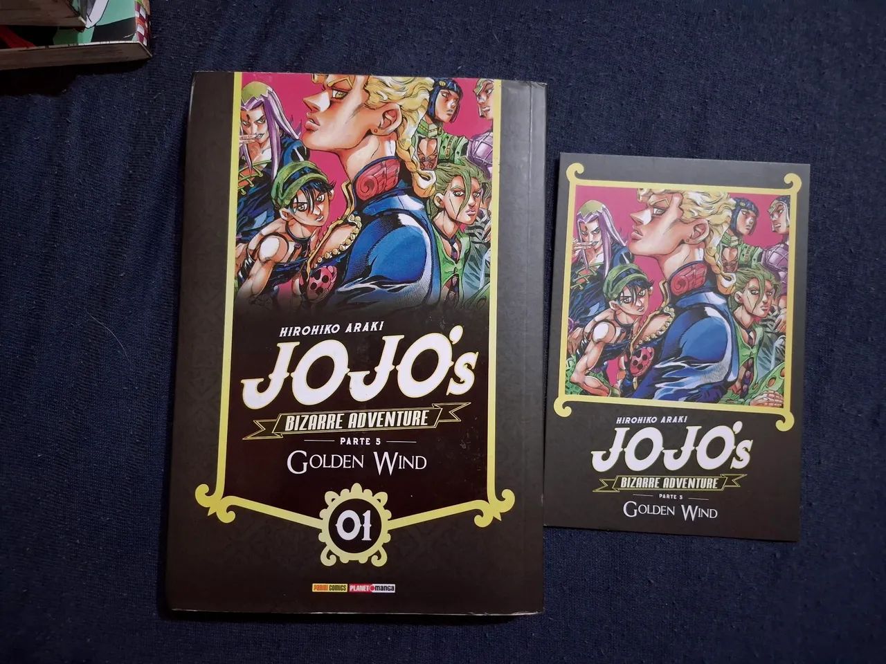 Coleção mangás Jojo's Bizarre Adventure parte 5 vol 1 e 3 com