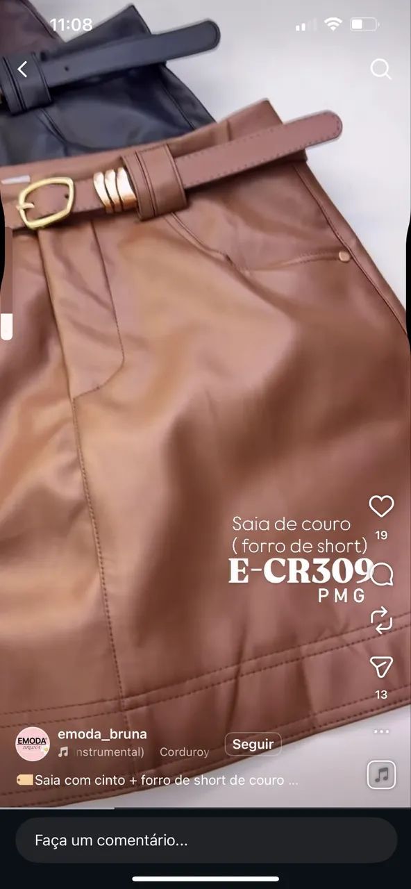 Vendo short saia courino  - Foto 2