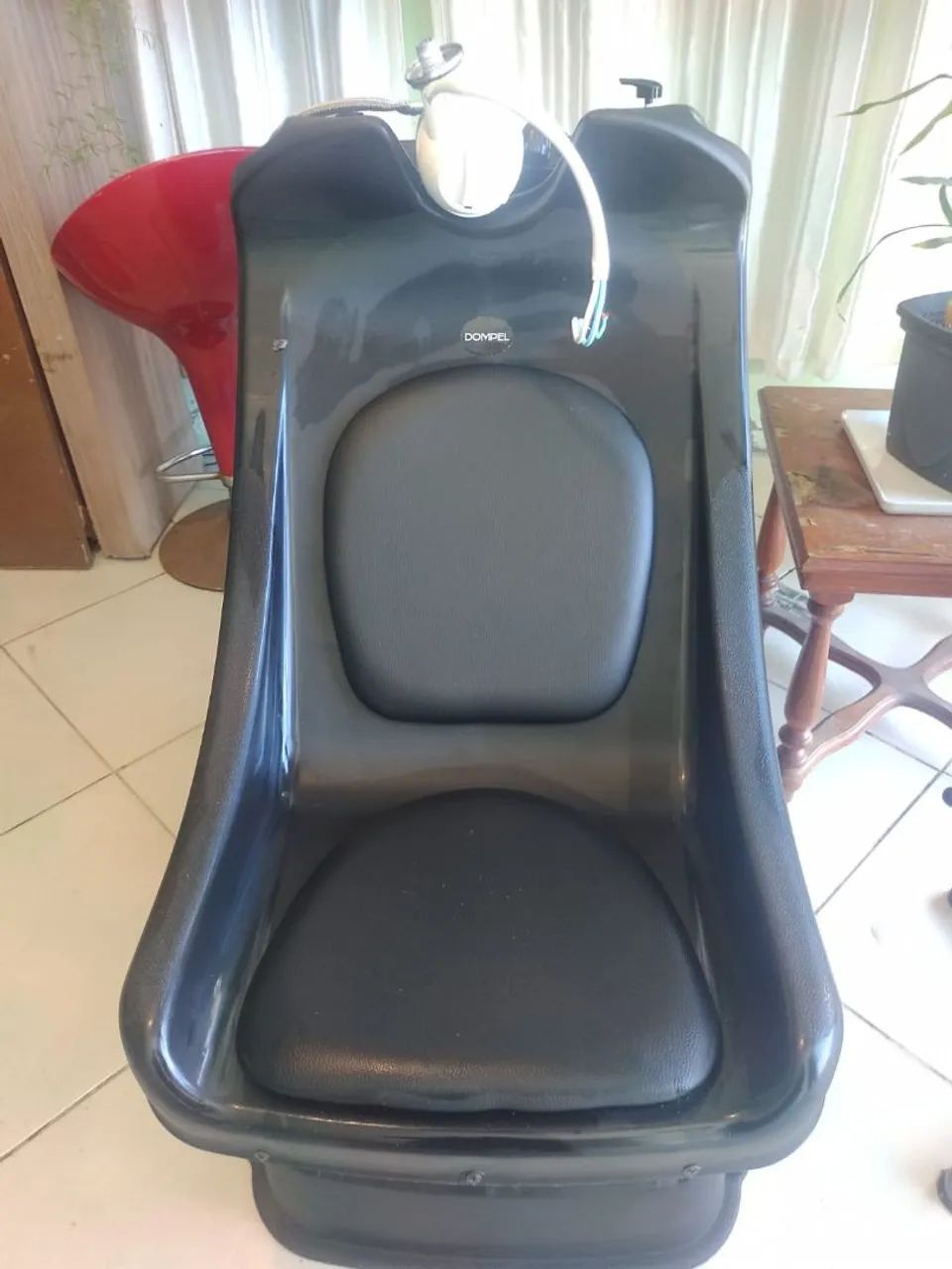 Cadeira profissional para barbeiro e lavatório 