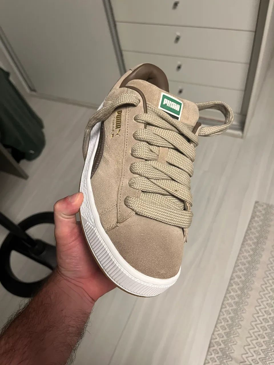 TÊNIS PUMA SUEDE XL BEGE 41 - Foto 4