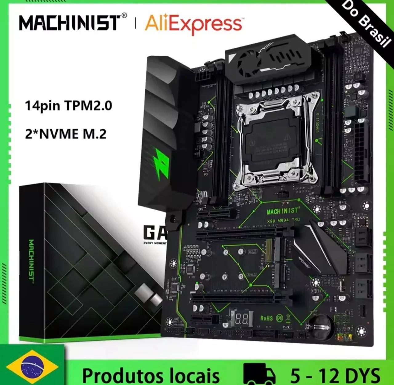 Placa mãe x99, gabinete + 2680v4 +  memória 8gb 2133mhz+ cooler+ 6rgb controladora  - Foto 2