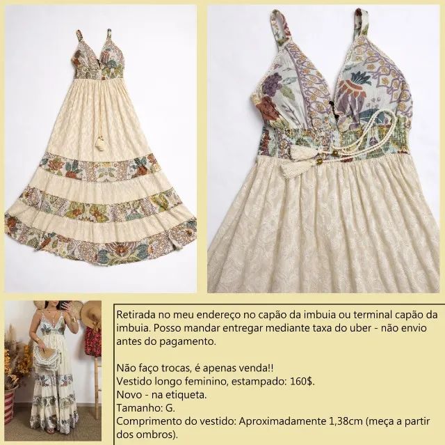 Vestido longo G novo