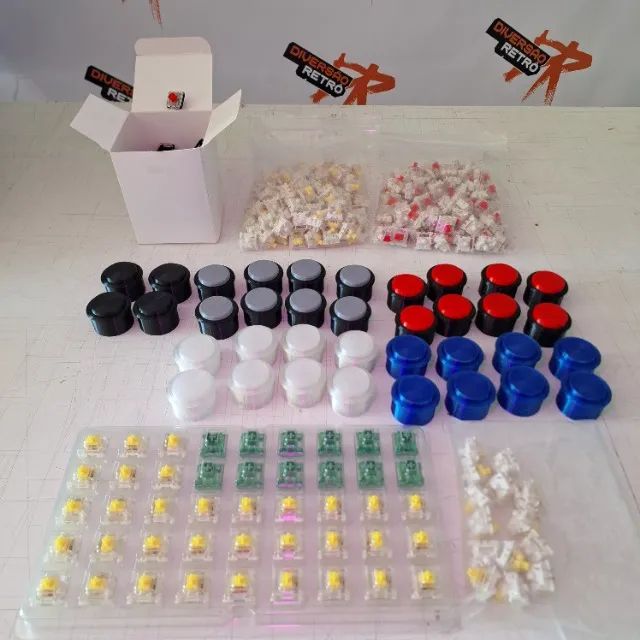 Kit com 8 Botões 30mm Micros Switch-Hot Swap para Arcades - Foto 2
