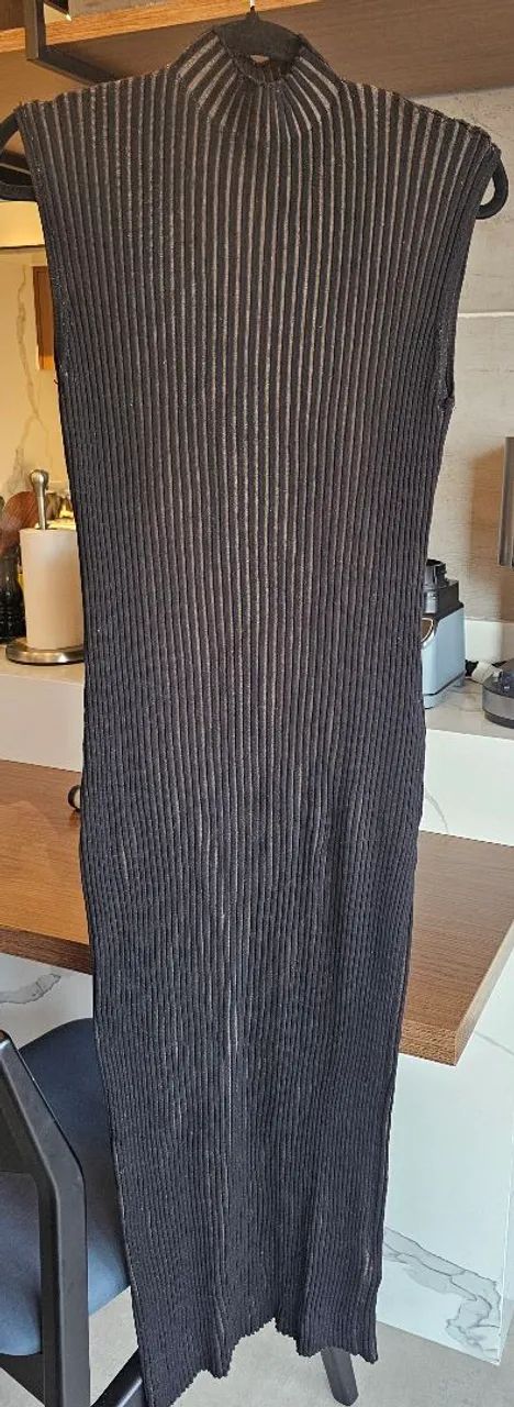 Vestido Shoulder Midi em Tricot