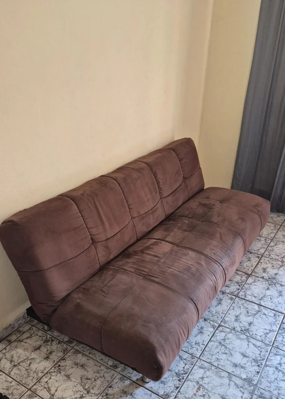 Sofá-Cama Casal Retrô Marrom