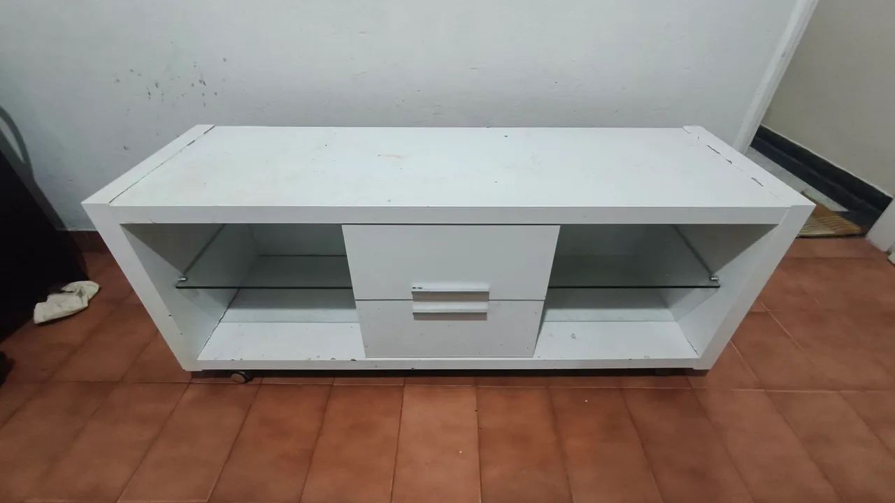 Rack branco com 2 gavetas  - Foto 2
