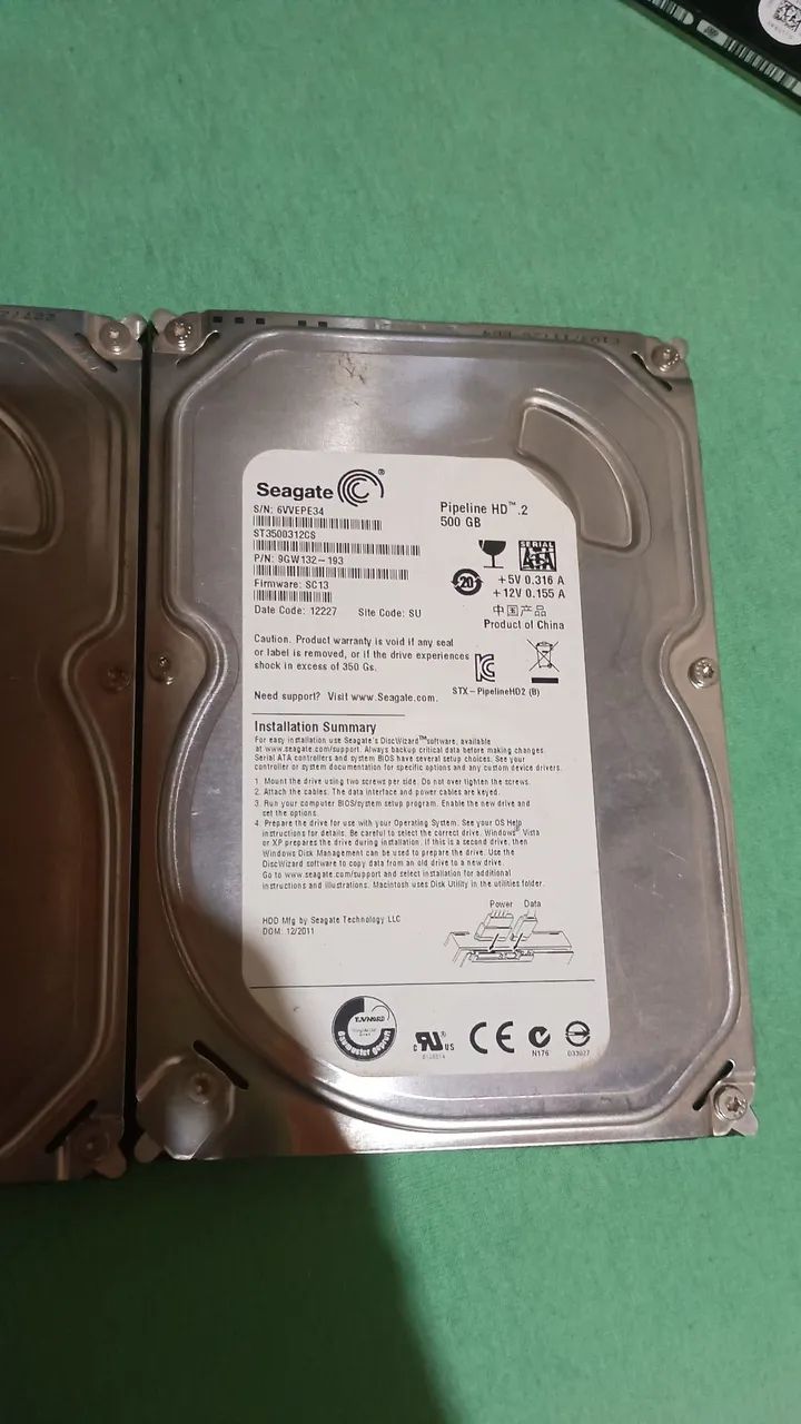 Lote Hd 500gb seagate - Foto 3