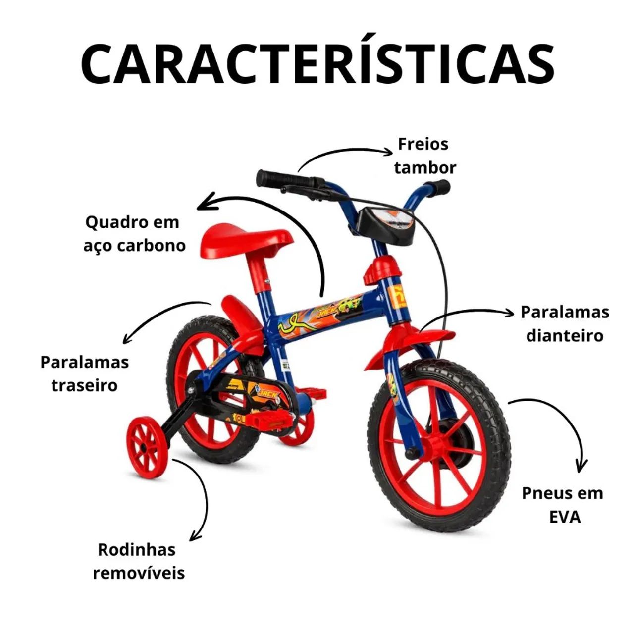 Bicicleta infantil aro 12 novas na caixa. - Foto 5