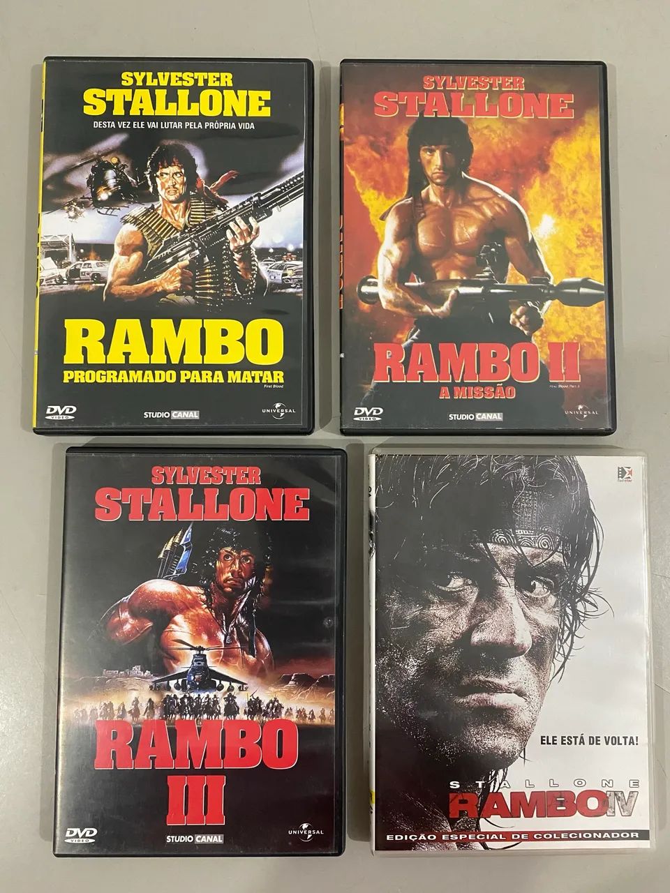 Rambo Quadrilogia DVD - Sylvester Stallone / 4 Filmes Originais