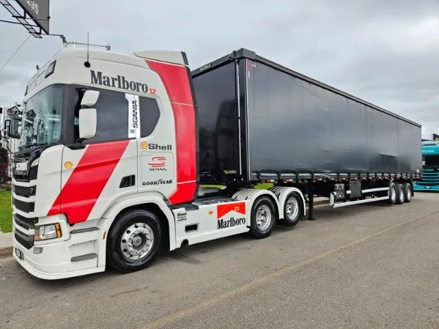 Scania R450 6x2 Ano 21 Euro 5 Automático Top + Sider Noma 30 plt 15.20 x 2.80 Sem pneus - Foto 9