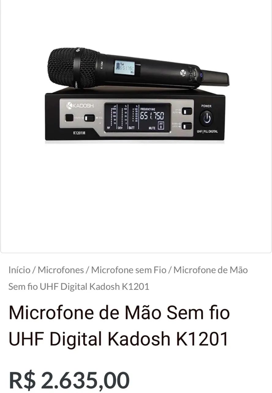 Microfone sem fio Kadosh - Foto 5