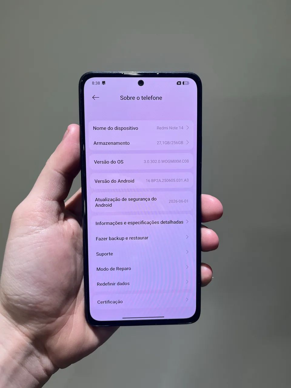 Redmi Note 14 256GB 8GB RAM - Impecável - Foto 2