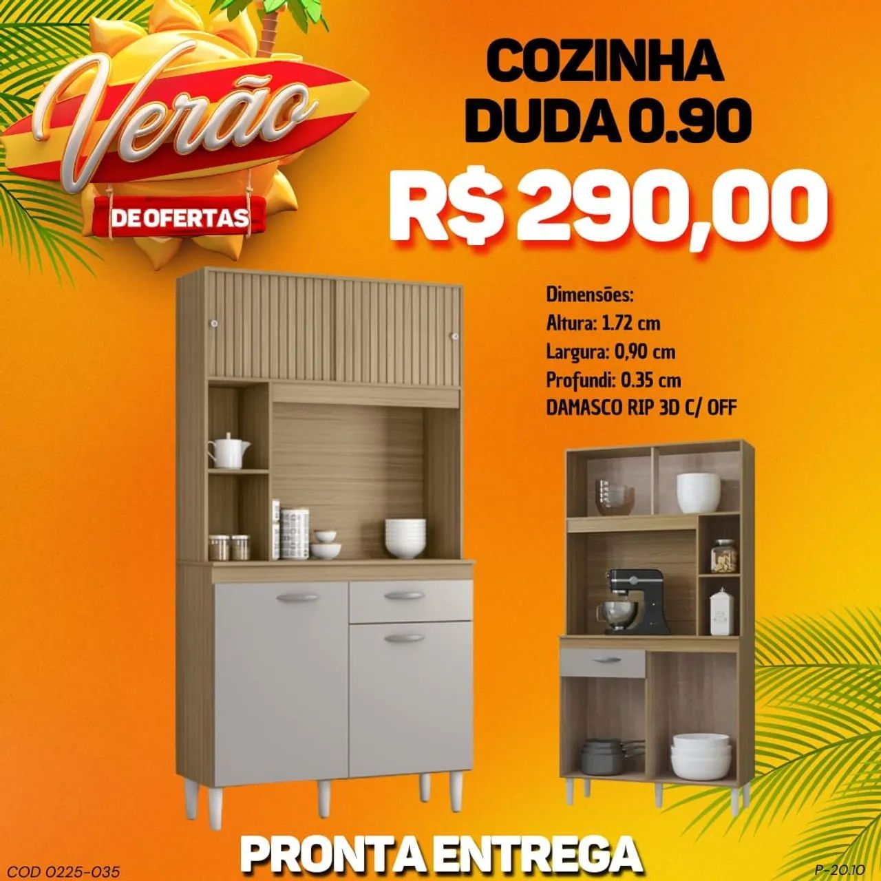 Cozinha Duda 90 cm 