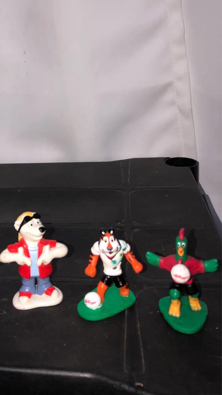 Lote 3 Miniaturas Mascotes Cereal Kellogg's Futebol Copa 1998 