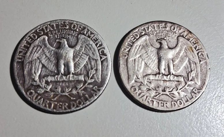 Moedas Quarter Dollar De 1945 E 1951 Prata - Foto 2
