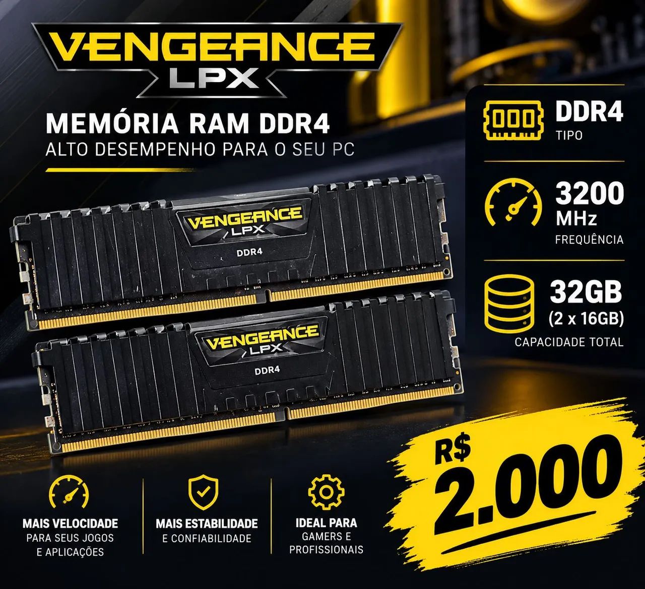 Memória DDR4 32GB