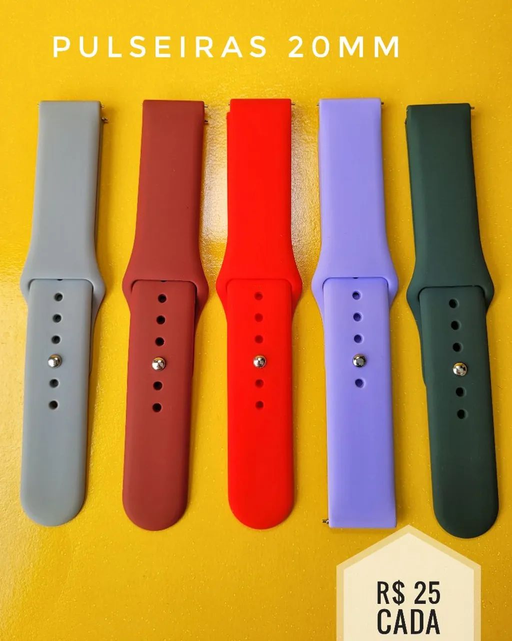 Pulseiras 20mm Amazfit Bip GTR Bip U pro Gts 2 mini, Galaxy Watch - Foto 3
