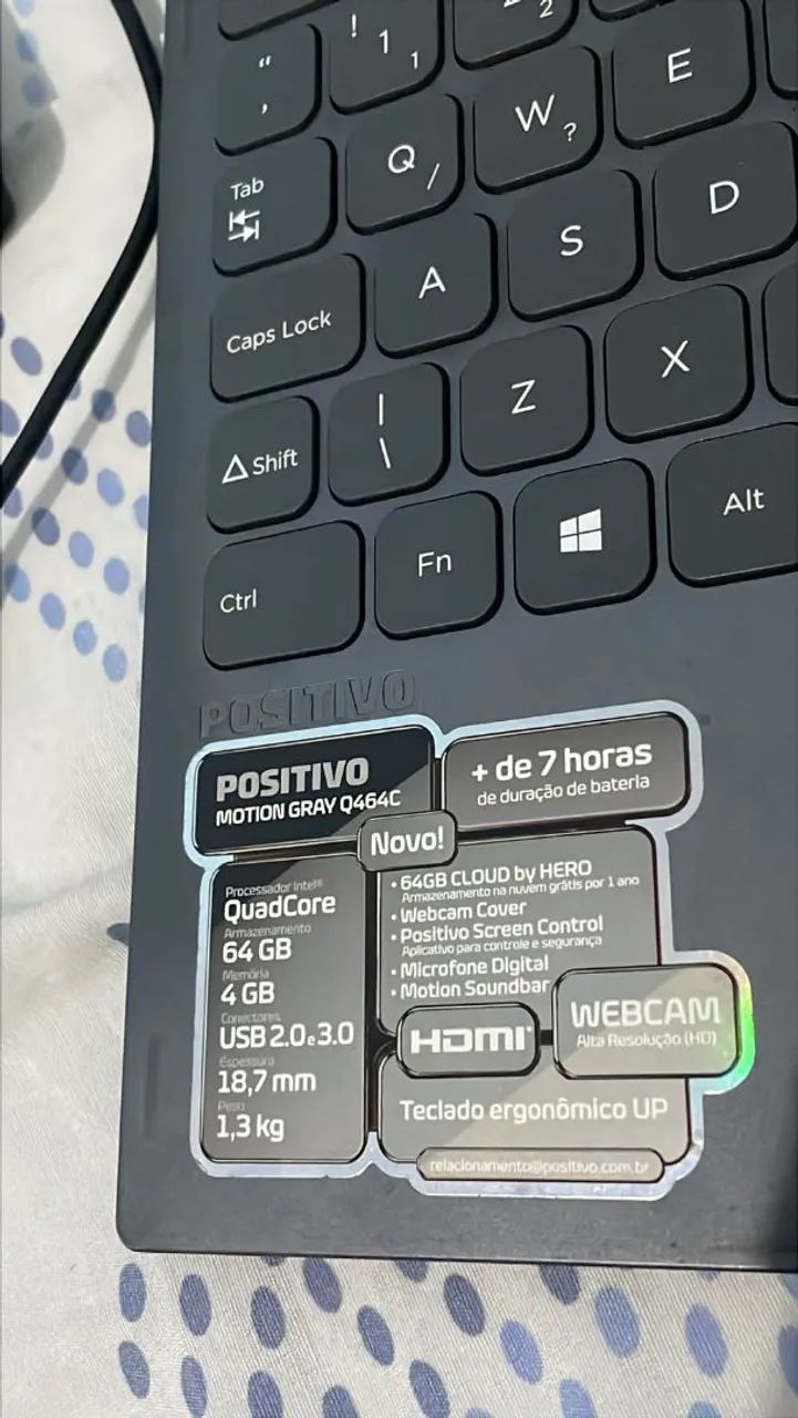 Vendo notebook positivo, com algumas marcas de uso funcionando perfeitamente - Foto 3