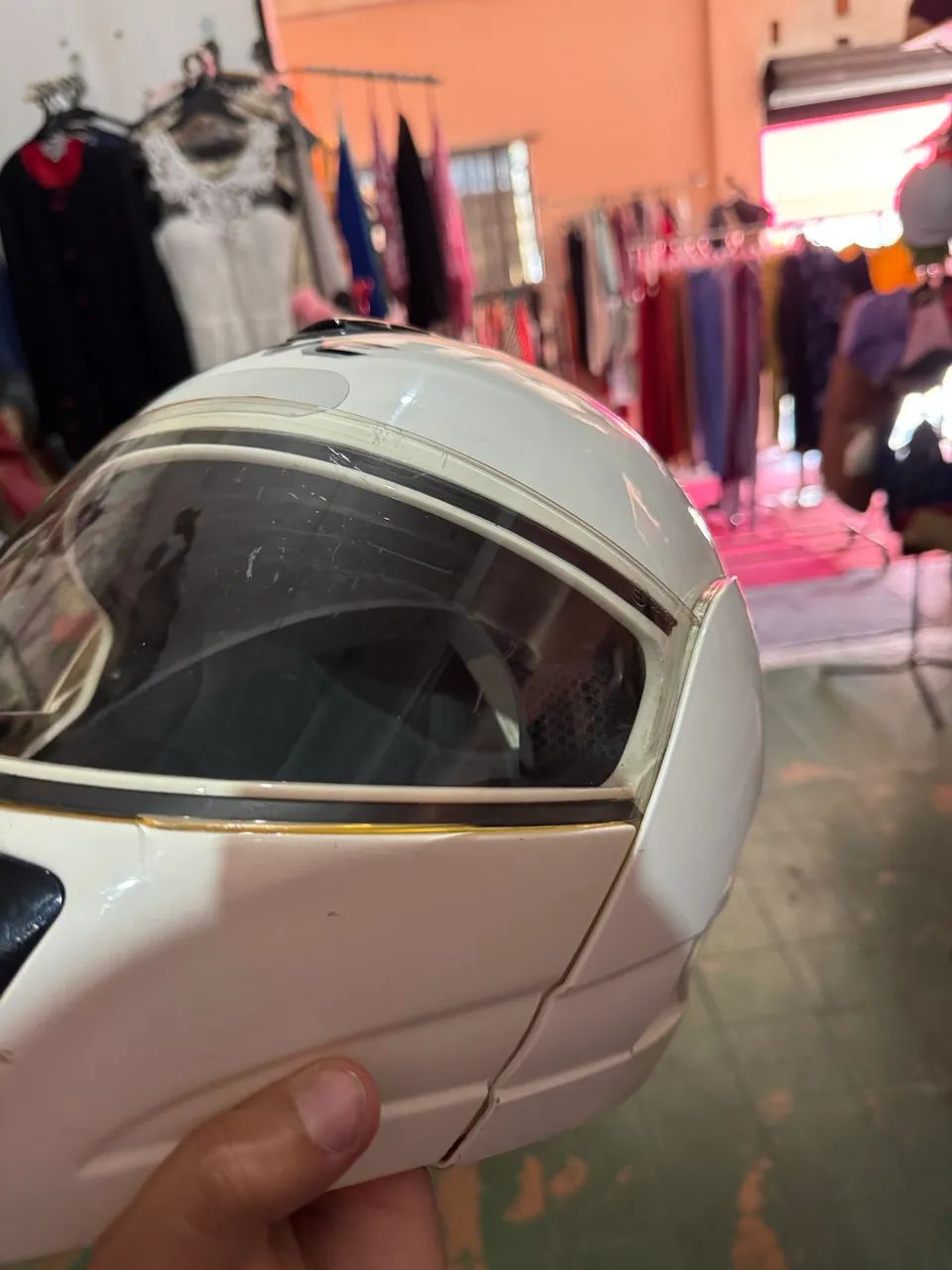 CAPACETE ARTICULADO BRANCO CRV - Foto 3