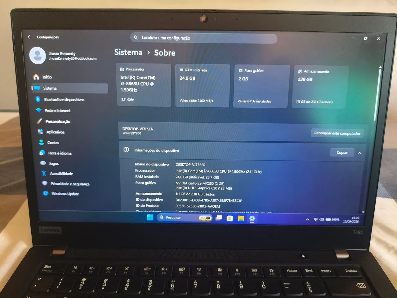 Lenovo Tinkpad T490 - Foto 5