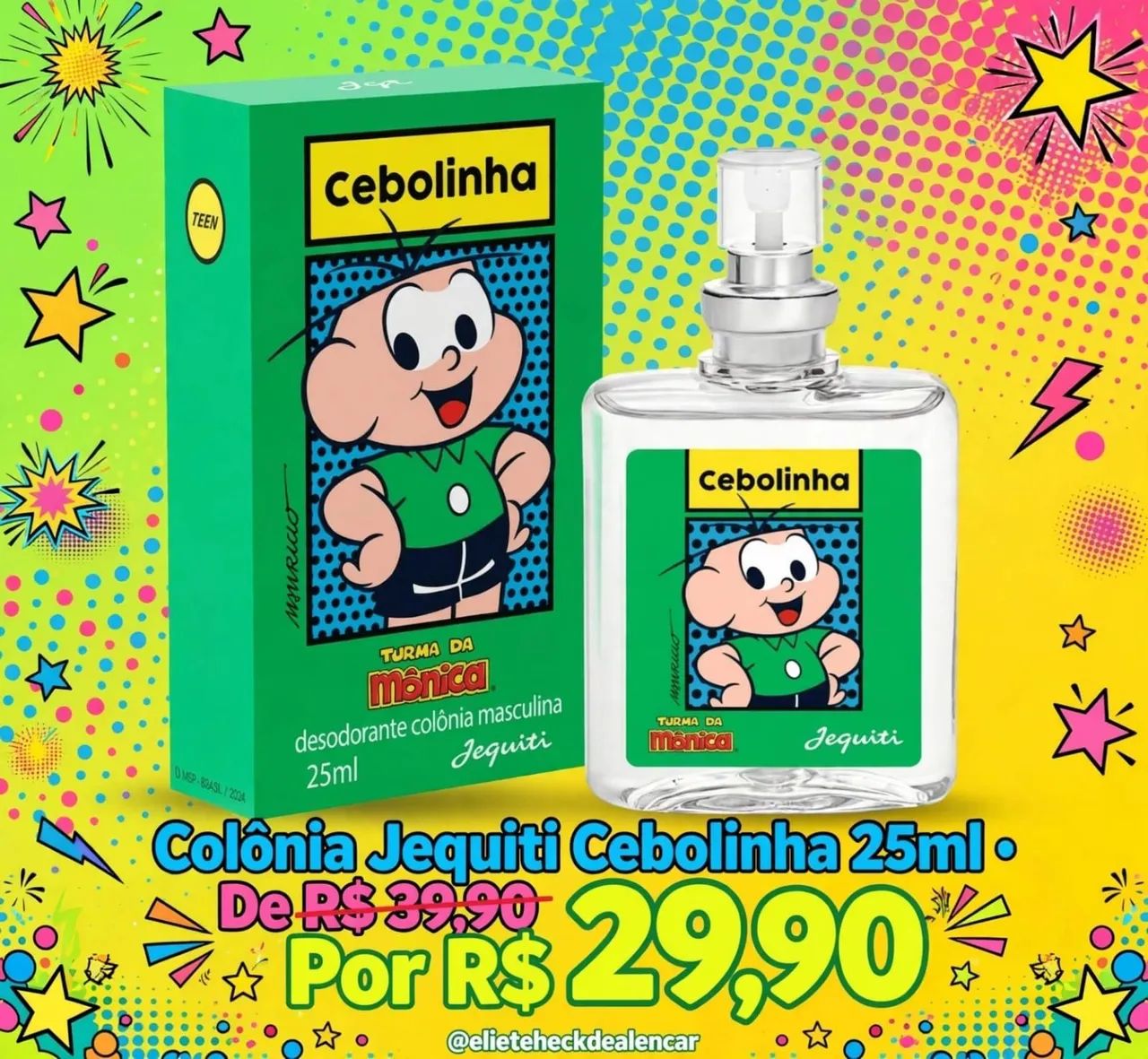 Colônia cebolinha Jequiti 25ml