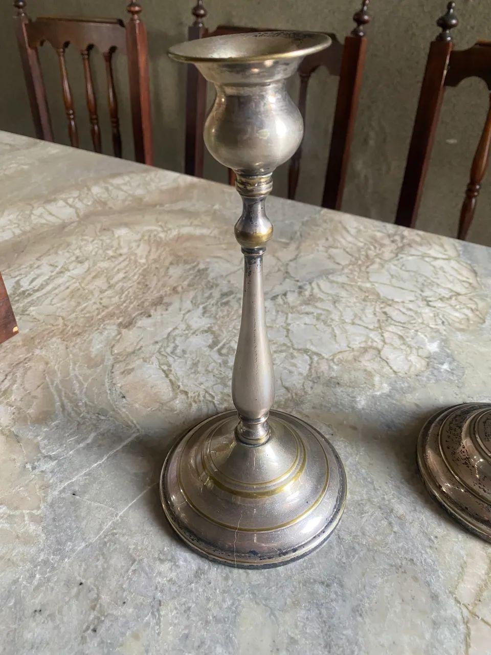 Par de Castiçal em prata  - Foto 2
