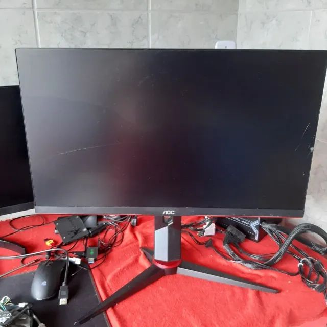 Monitor Gamer Para Retirada de Peças / Sucata - AOC 24G2/BK - 